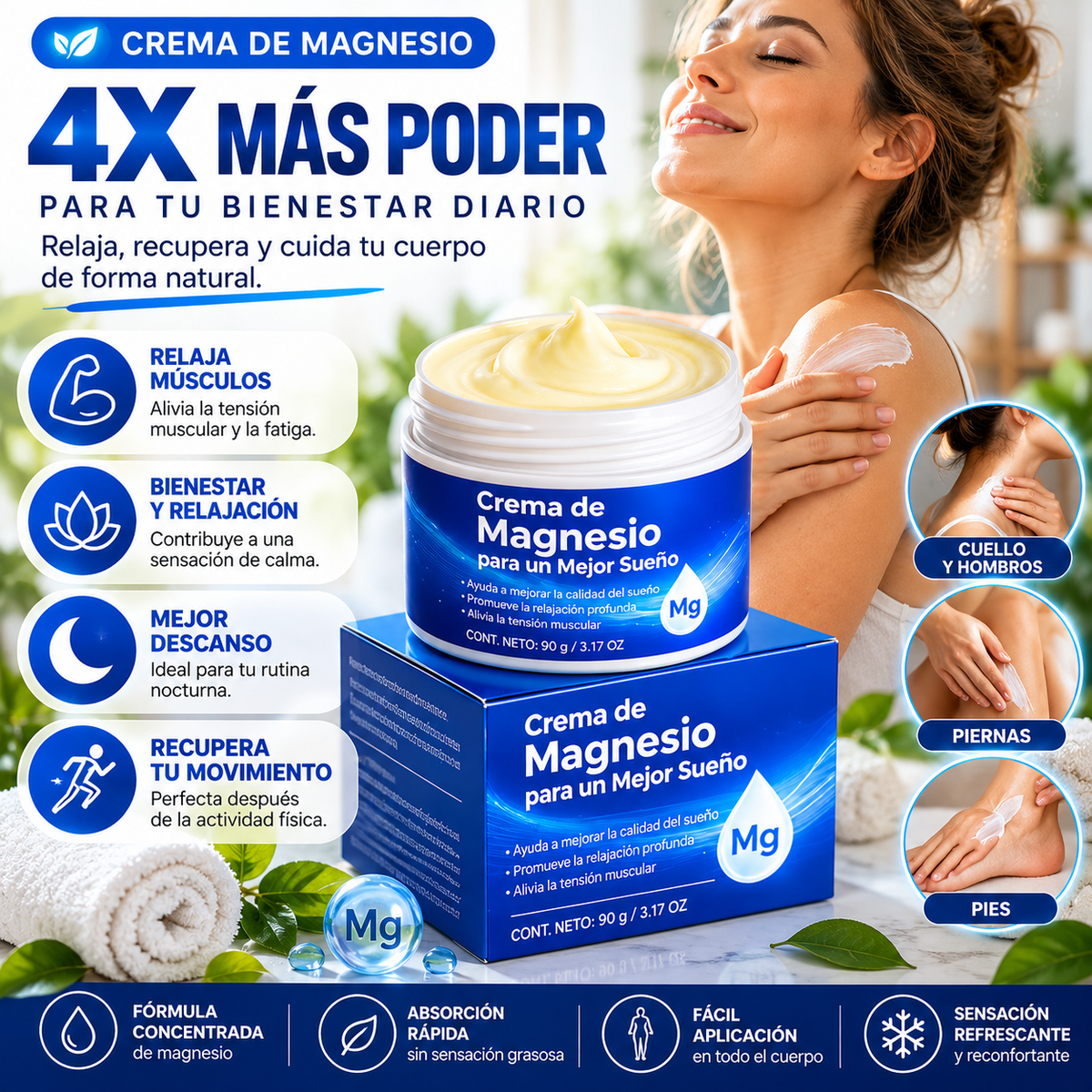 Crema de Magnesio® para un mejor Sueño