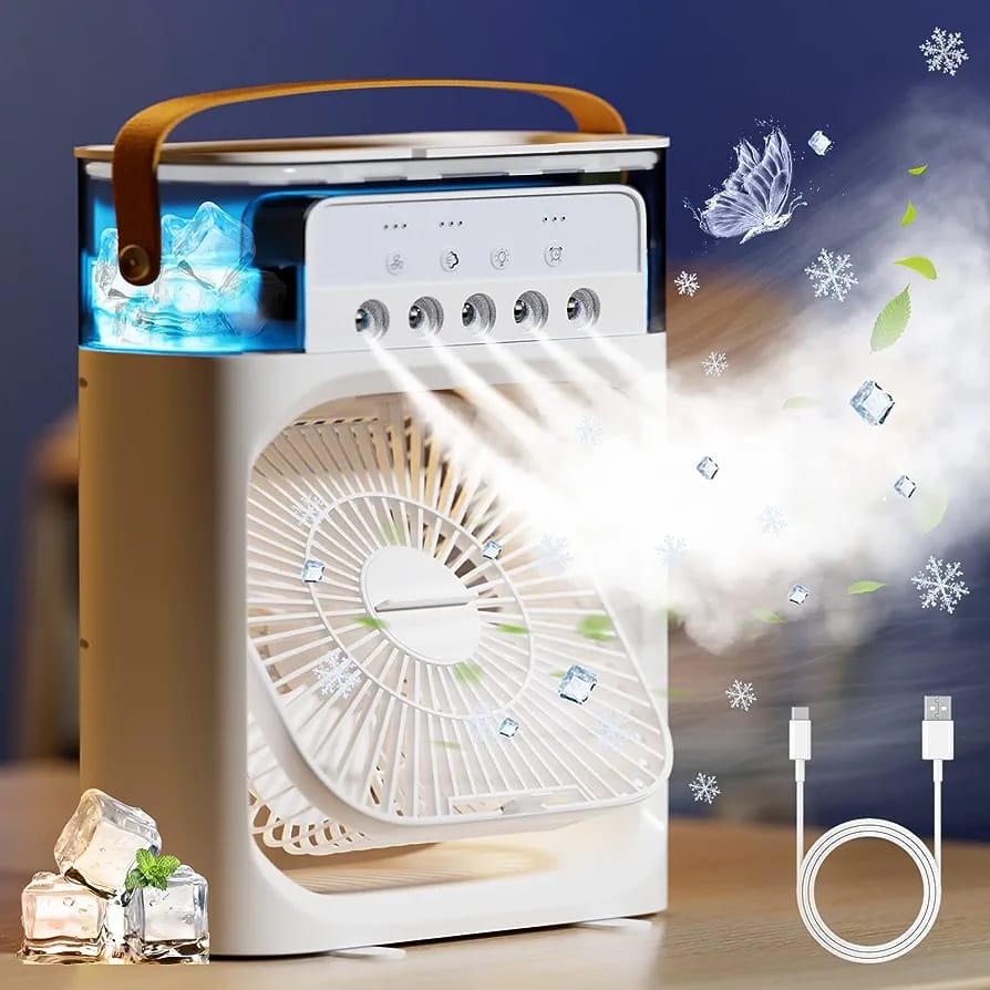 Mini Ventilador Portátil c/Humidificador BreezeBox®