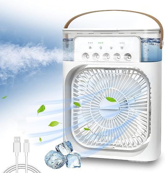 Mini Ventilador Portátil c/Humidificador BreezeBox®