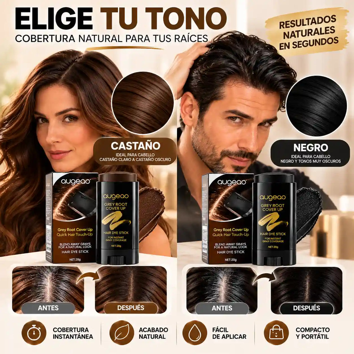 Tinte Cubre Canas UNISEX en Barra