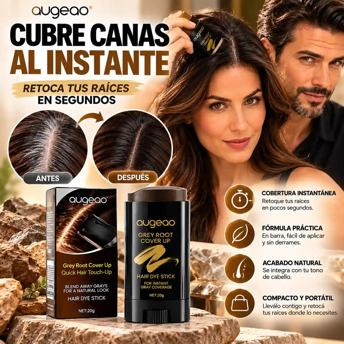 Tinte Cubre Canas UNISEX en Barra